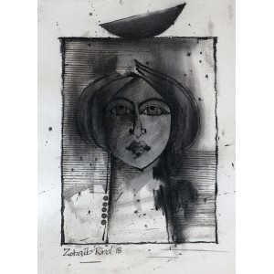 Zohaib Rind, 10 x 14 Inch, Charcoal on Paper, Figurative Painting, AC-ZR-083